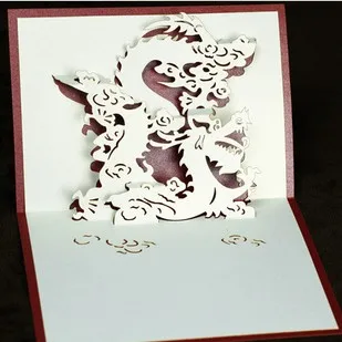 3d perakitan kerajinan kertas Model patung lipat ucapan 