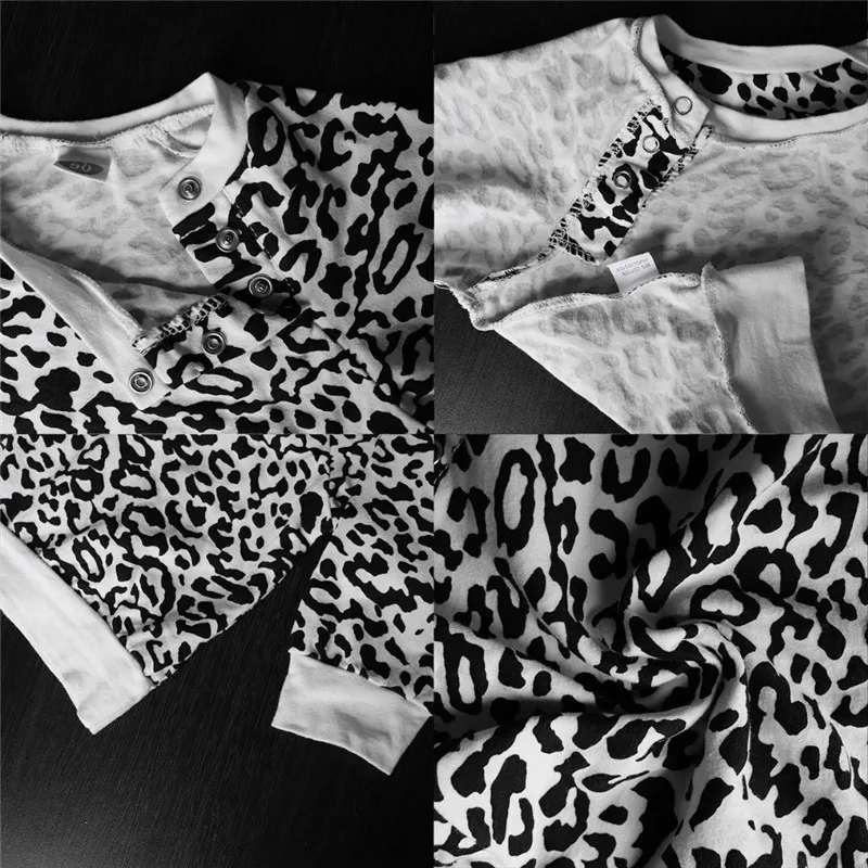 Одежда для маленьких девочек комплект детской одежды с леопардовым принтом, топ с длинными рукавами для маленьких девочек, хлопковая одежда для маленьких мальчиков зимняя одежда для малышей, 24 месяца одежда новорожден