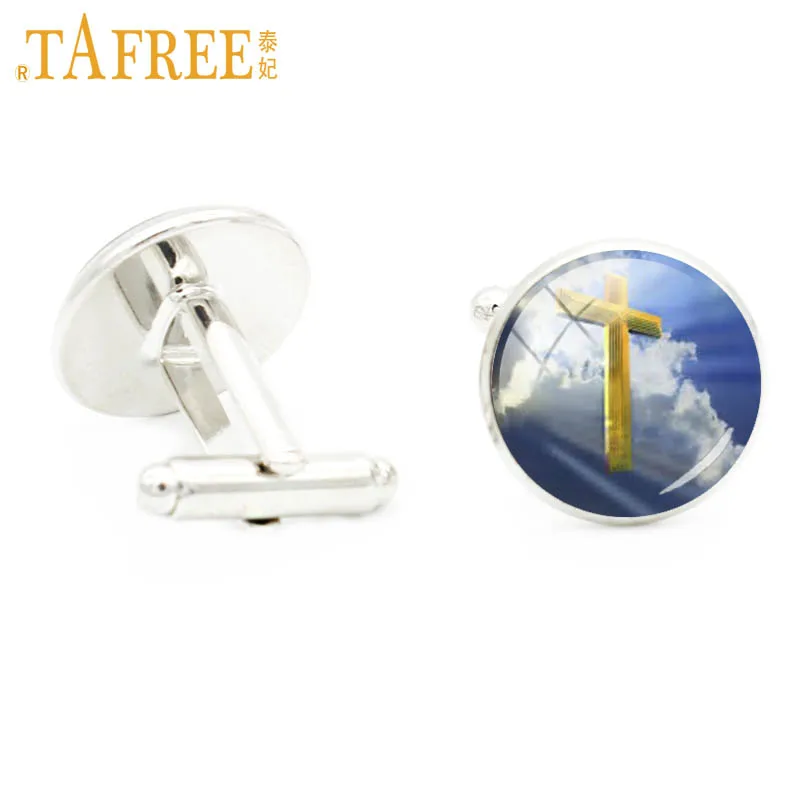 Buy TAFREE Christian Cross charms men cufflinks for