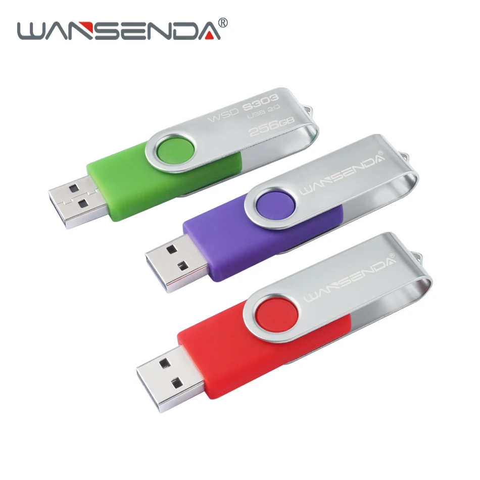 

WANSENDA Usb Flash Drive Rotation Pen Drive 128GB 64GB USB Stick Flash Drive 8GB 16GB 32GB Pendrive 256GB Flash Memory Stick