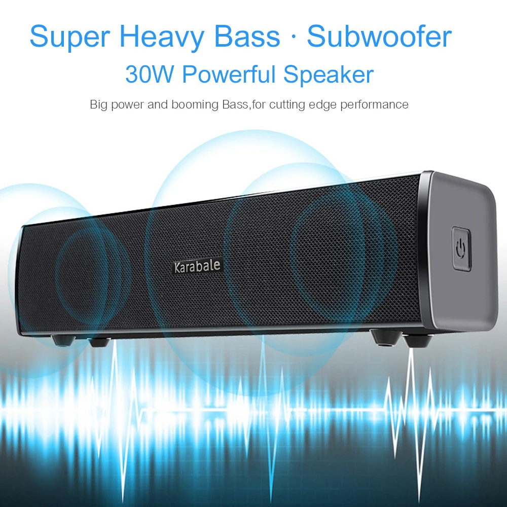 30 Вт HIFI Bluetooth динамик саундбар портативный тяжелый бас беспроводной пульт