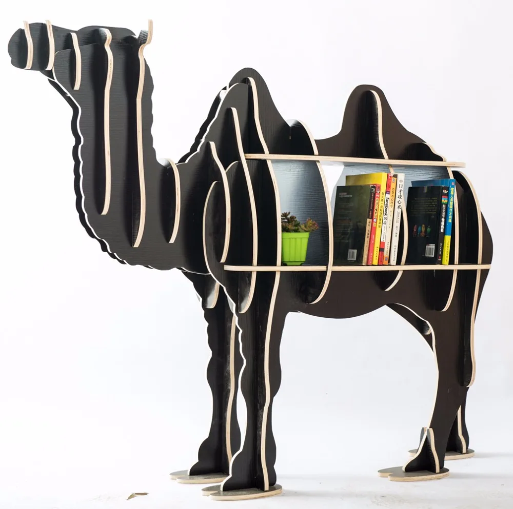 buy Large Bookcase Display Storage Furniture for CDs, Movies amp;Books Animal Camel Display Bookrack Wooden Bookcase Shelves Desk Table
