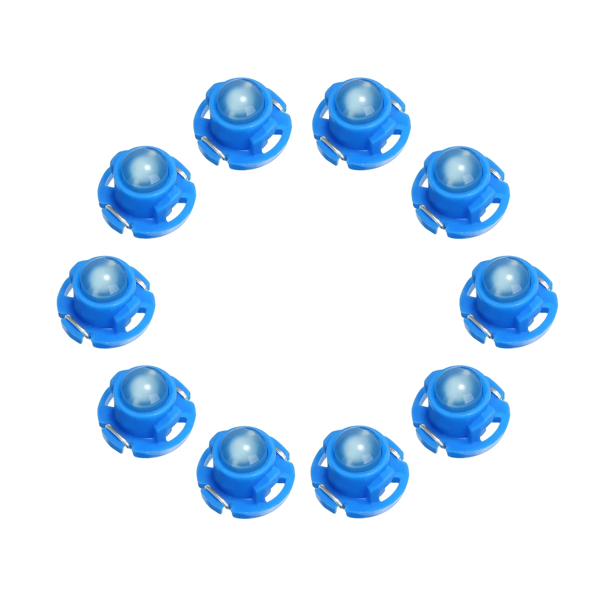 Mayitr 10pcs T4.7 Blue LED Instrument Dashboard Light 12V Super Bright A/C Climate Control Light Bulb for Car Signal Lamp