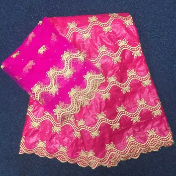 

Blue African Bazin Riche Getzner Lace Fabric With Beads 2018 New Design High Quality French Brocade Fabric For Party HLA28-1