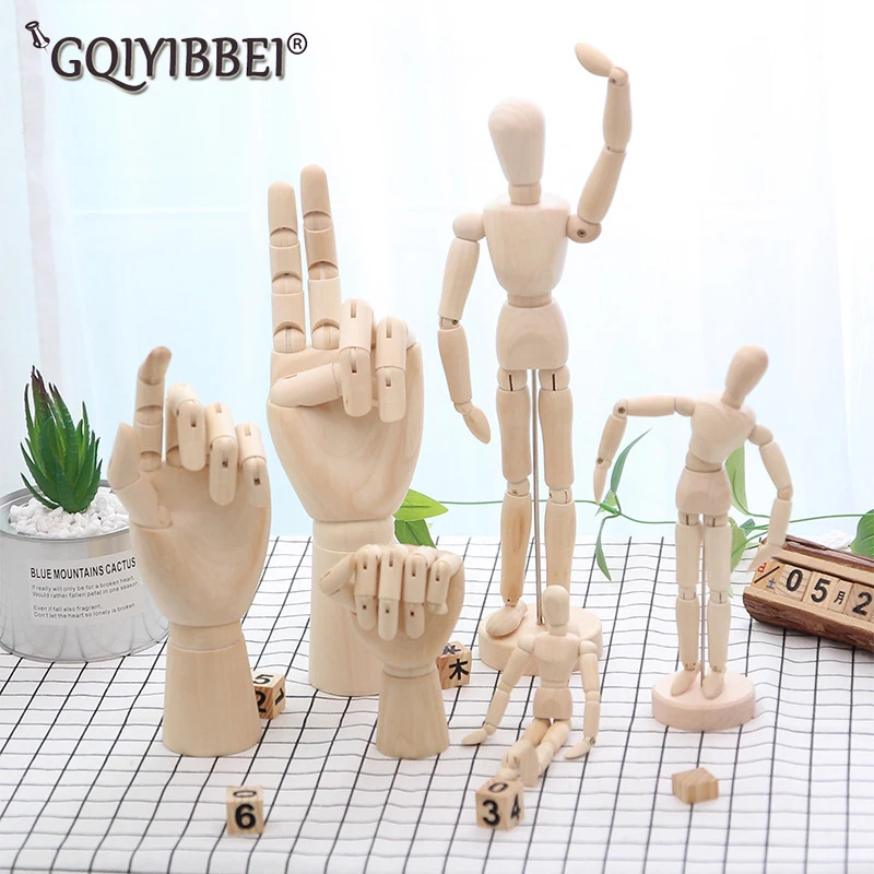 

Wooden Hand Joints Model Ornaments Art Comics Sketches Special Shops Home Furnishing Rooms Office Desk Ornament Miniatures
