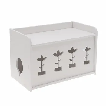 

Saim New Rectangular Cable Storage Box Wire DIY Wood Cable Storage Box Management Socket Safety Practical Power Strip Home Acess