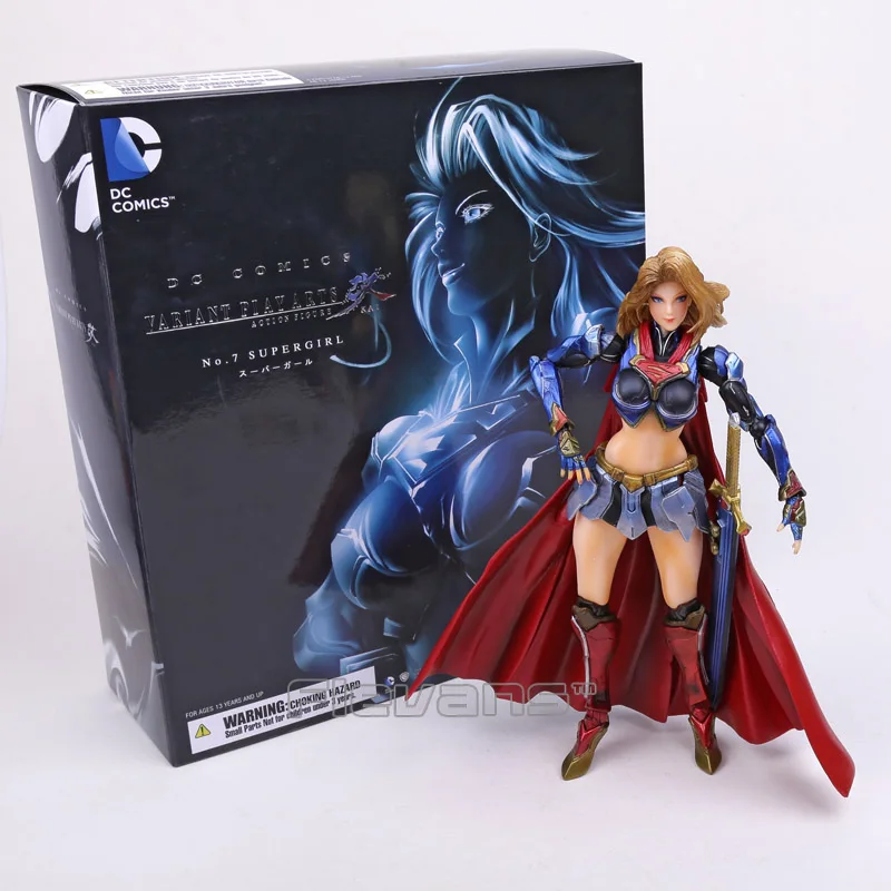 Play Arts KAI DC COMICS NO.7 SUPERGIRL PVC Action Figure Collectible Model Toy 28cm
