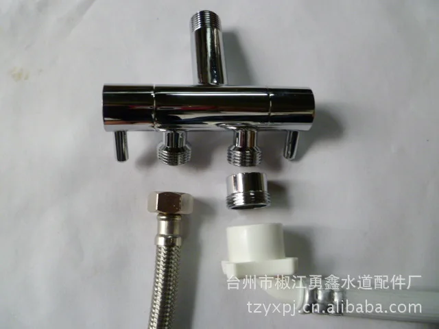 Полный медное Т-образное угол клапан в два из трех двойной переключатель Туалет промыть пистолет Многофункциональный