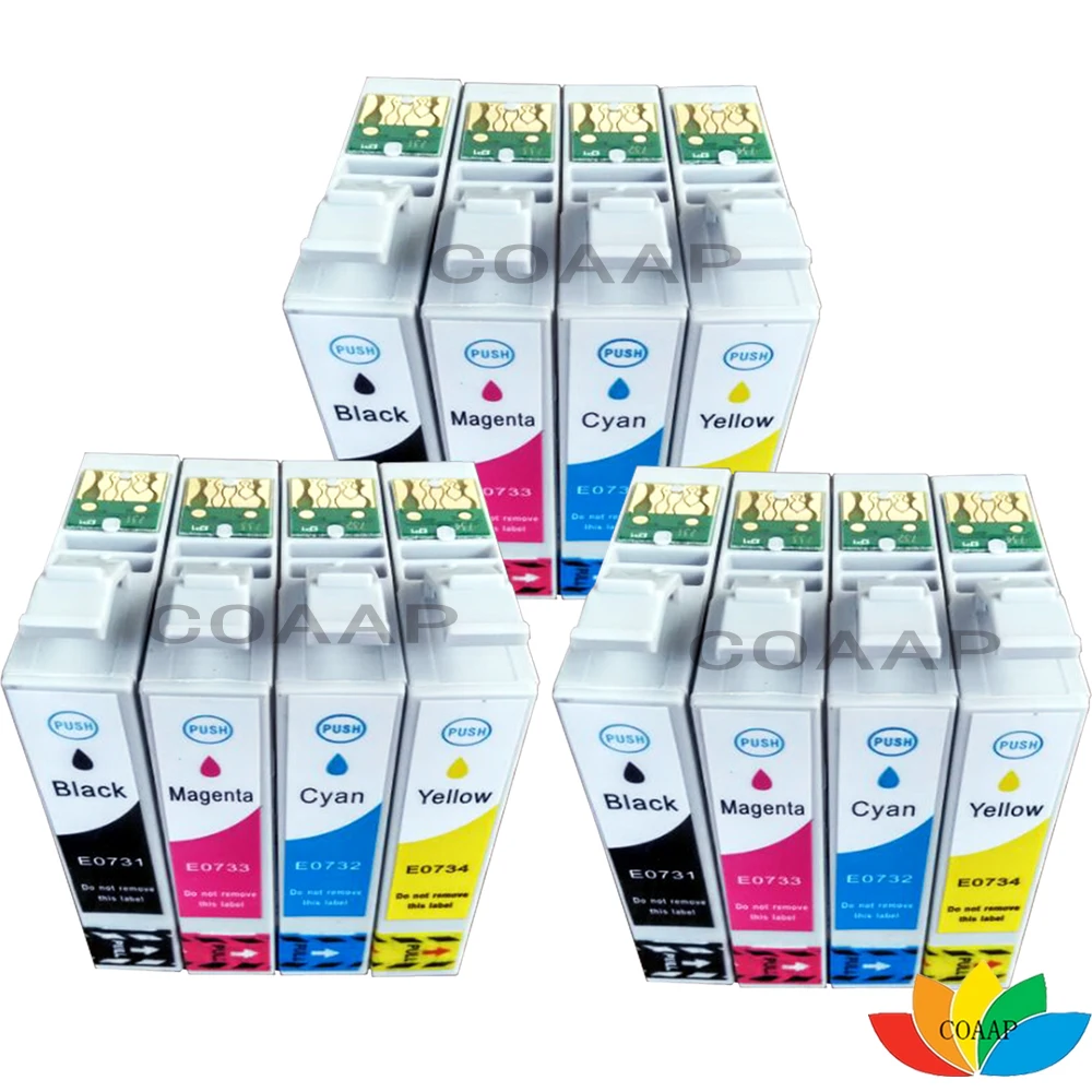 

12pk 73N T0731 ink cartridge for Compatible EPSON CX3900 CX5900 CX4900 CX4905 CX3905 TX100 TX110 TX200 TX210 TX400 TX410 TX-100