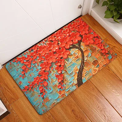 Современный ковер USPIRIT с 3D рисунком цветов и деревьев, Противоскользящий коврик для спальни, кухни, напольный коврик для улицы, коврик для передней двери, нескользящий коврик - Цвет: 16