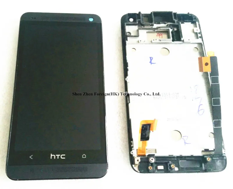 

Original LCD Display Screen Assembly With Frame black For htc One M7 Dual 802w /802d/802t