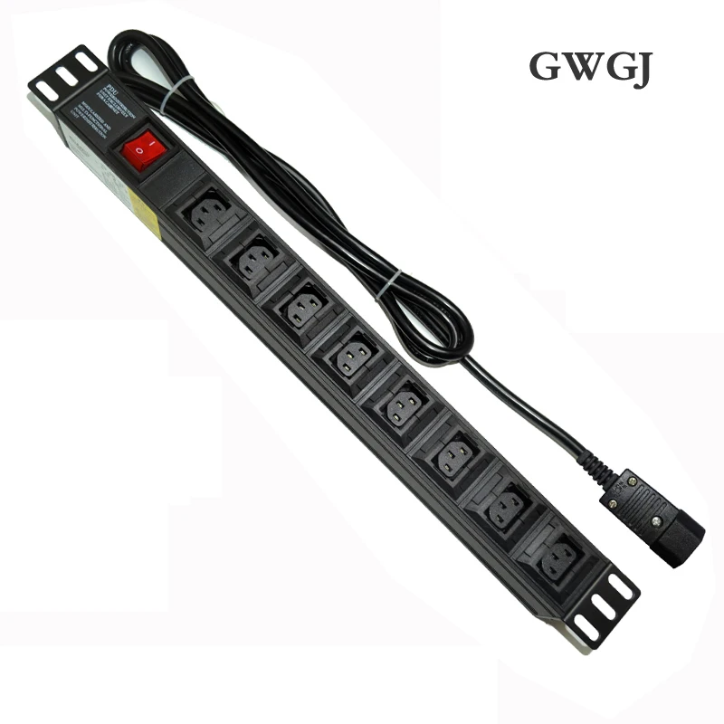 GWGJ Rackmount PDU Power Strip 1 u19 inches IEC C13 8 jacks Ups