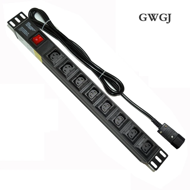 GWGJ Rackmount PDU Power Strip 1 u19 inches IEC C13 8 jacks Ups