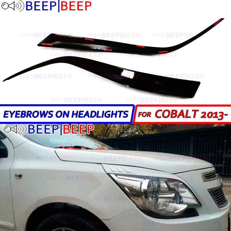 

Eyebrows for Chevrolet Cobalt 2013- on headlights cilia eyelash molding decoration car styling tuning accessories