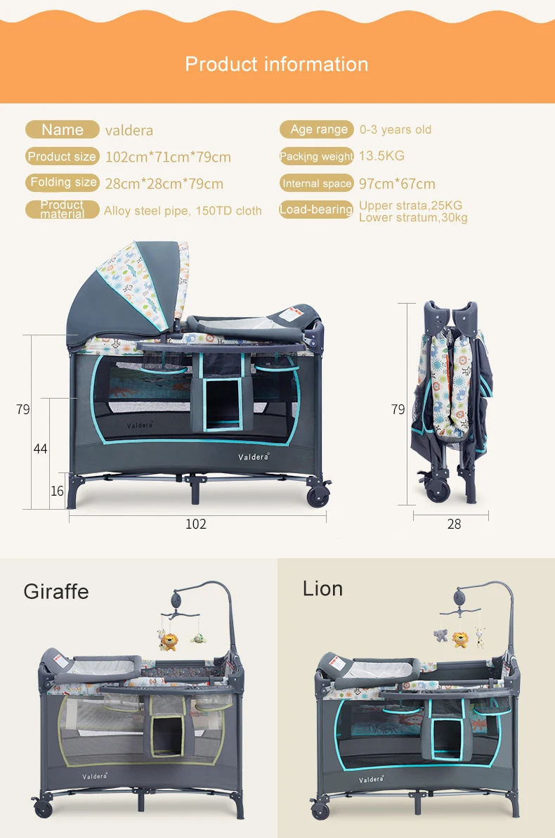 baby folding bed