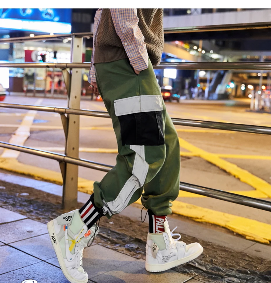 Aelfric Eden осень 2018 г. Мужская ветровка брюки карго модные повседневные штаны шаровары хип хоп мужской джоггеры мотобрюки уличная KJ160