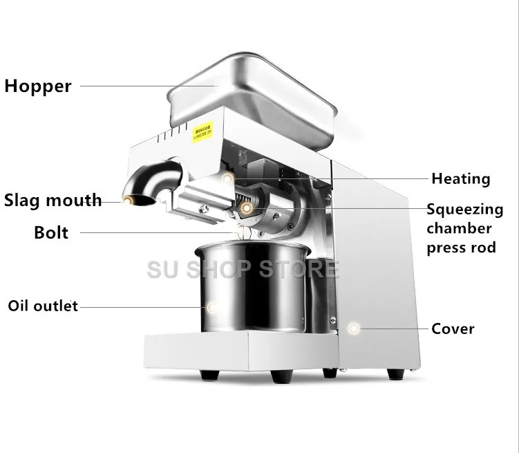 220 В/110 в тепло и холодный домашний пресс для масла машина pinenut, какао соевые бобы оливковое масло пресс машина высокая скорость экстракции масла