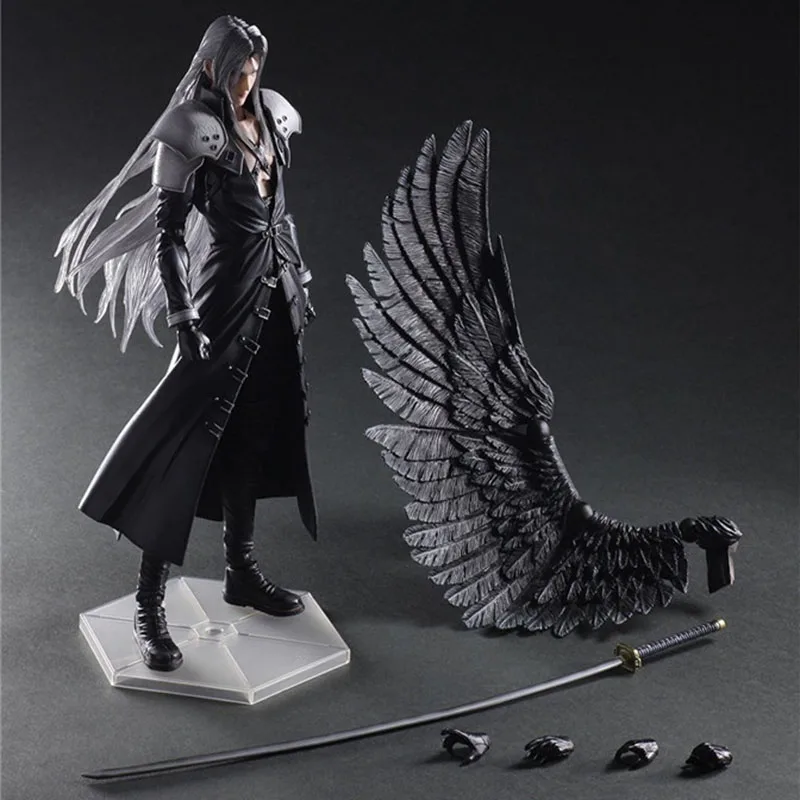 PLAY ARTS 28cm Final Fantasy VII 7 Sephiroth PVC Action Figure Collection Model Toys For Gift PLAY ARTS 28cm Final Fantasy VII 7 Sephiroth PVC Action Figure Collection Model Toys For Gift