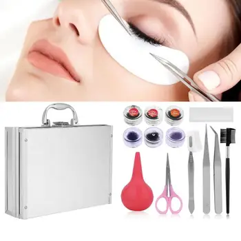 

Makeup False Eyelash Extension Starter Practice Pro Kit Beginner Tool Kit Set + Case