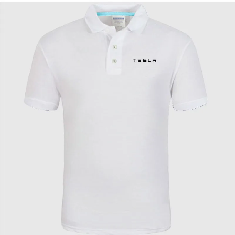 Новинка Tesla мужская рубашка-поло с модным воротником, тонкая рубашка поло с коротким рукавом, мужская летняя футболка - Цвет: 11