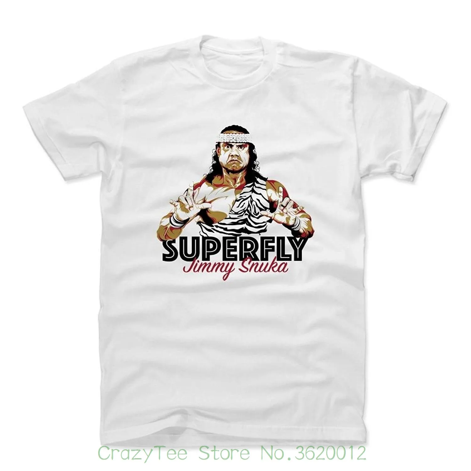 على بيع جديد موضة صيف جيمي snuka superfly d المصارعة الرجال القطن قميصا أبيض