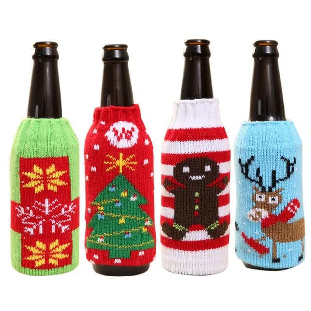New Christmas Beer Set Household Items High Grade Knitted Christmas Fascinating Decorate Beer Bottles For Christmas New Christmas Beer Set Household Items High Grade Knitted Christmas Fascinating Decorate Beer Bottles For Christmas