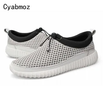 

New Men Casual Shoes,Summer Breathable Mesh Zapatillas men Flats Shoes,Beach walking Shoes Fashion Comfortable Loafers big size