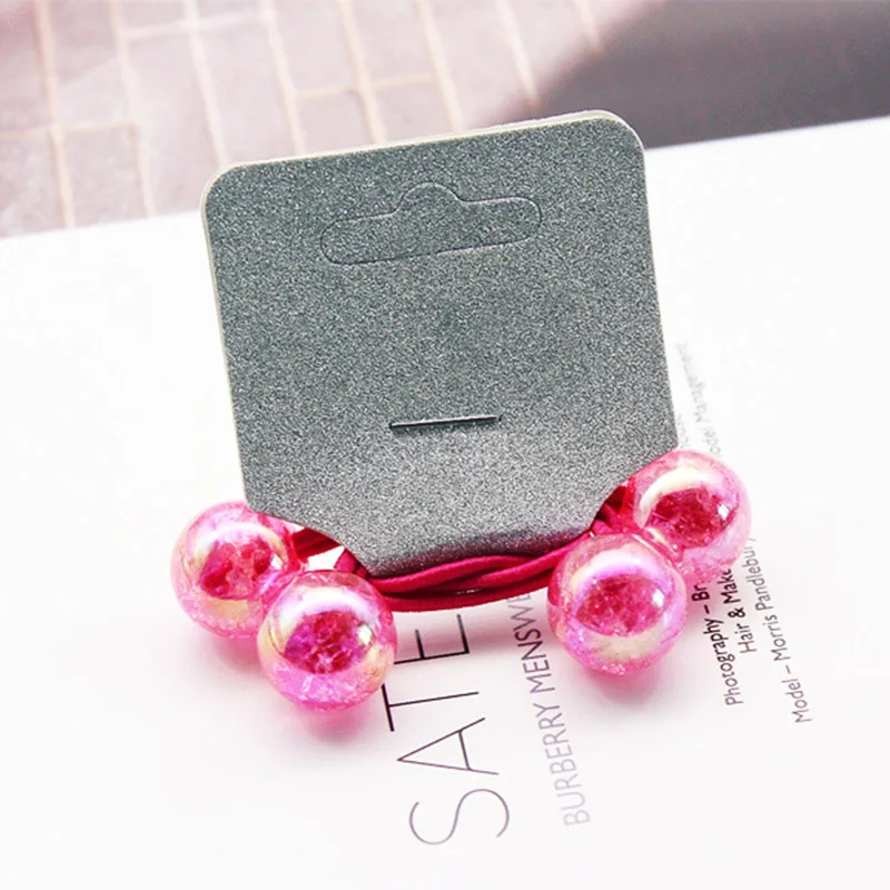 Fashion shiny ball hair rope color ball stretch hair ring gum hair band girl boutique tiara korean hair accessories girls gifts