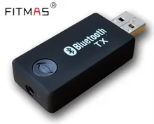 Bluetooth Transmisor RCA 3.5mm Música Audio Del Transmisor Del Remitente Wireless Bluetooth USB Adaptador para TV Auriculares MP3 Informáticos