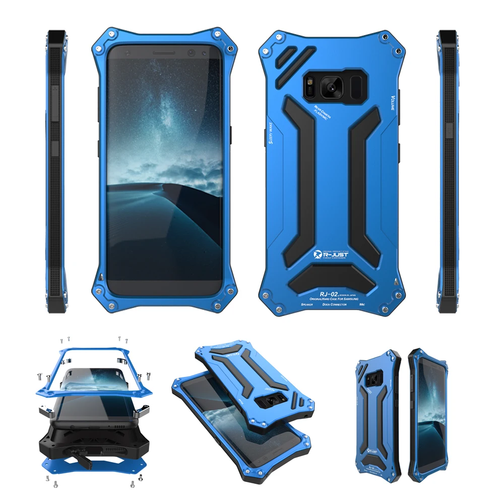 imágenes para R-JUST Exterior Resistente Al Agua A Prueba de Choques De Aluminio de Metal Cubierta de la Caja Armor Shield Shell para Samsung Galaxy S8 S8 + Plus ORIGINAL imágenes para R-JUST Exterior Resistente Al Agua A Prueba de Choques De Aluminio de Metal Cubierta de la Caja Armor Shield Shell para Samsung Galaxy S8 S8 + Plus ORIGINAL