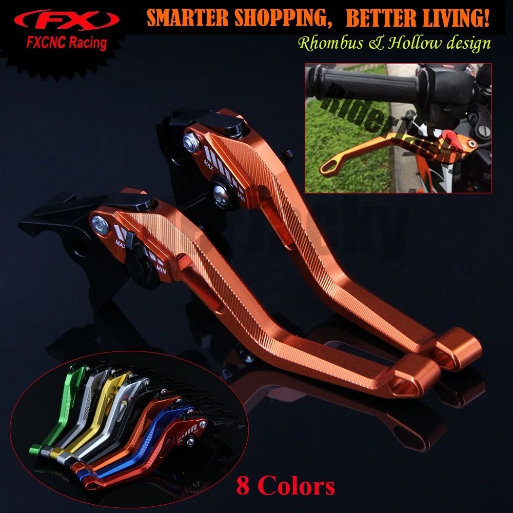 

3D Rhombus Hollow Design patent For KTM 1090 Adventure/R 2017 17 Orange Motorcycle CNC Adjustable Brake Clutch Levers