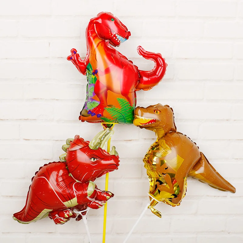 

20pcs Wild Dinosaur Foil Balloons 16inch Ancient Tyrannosaurus Ballon Happy Birthday Jungle Party Decorations Kids Air Globos