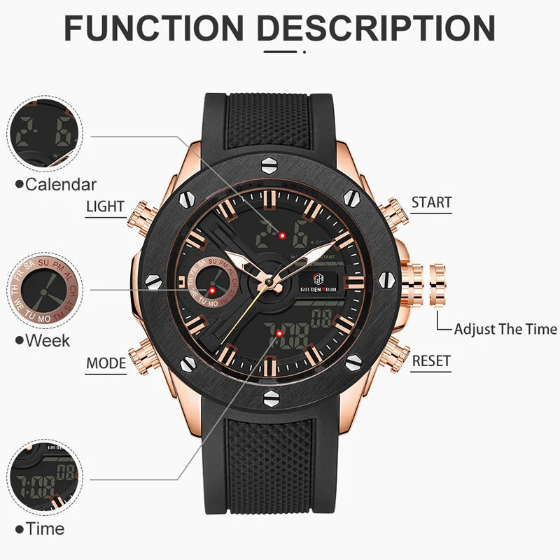 Мужские кварцевые часы Reloj Hombre брендовые Роскошные автоматические спортивные