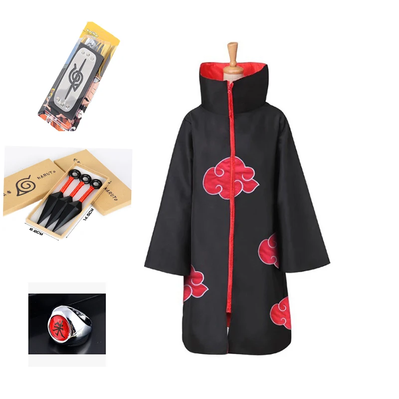 Disfraz Cosplay de Naruto,capa de Akatsuki,sudadera co #B Disfraz Cosplay de Naruto,capa de Akatsuki,sudadera co #B