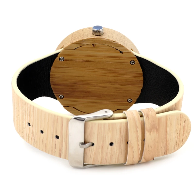 2017 Luxury BOBO BIRD Wood Watches Genuine Leather Band Wooden Watch for Men and Women Bracelet Wood Wristwatches Gifts C-H11