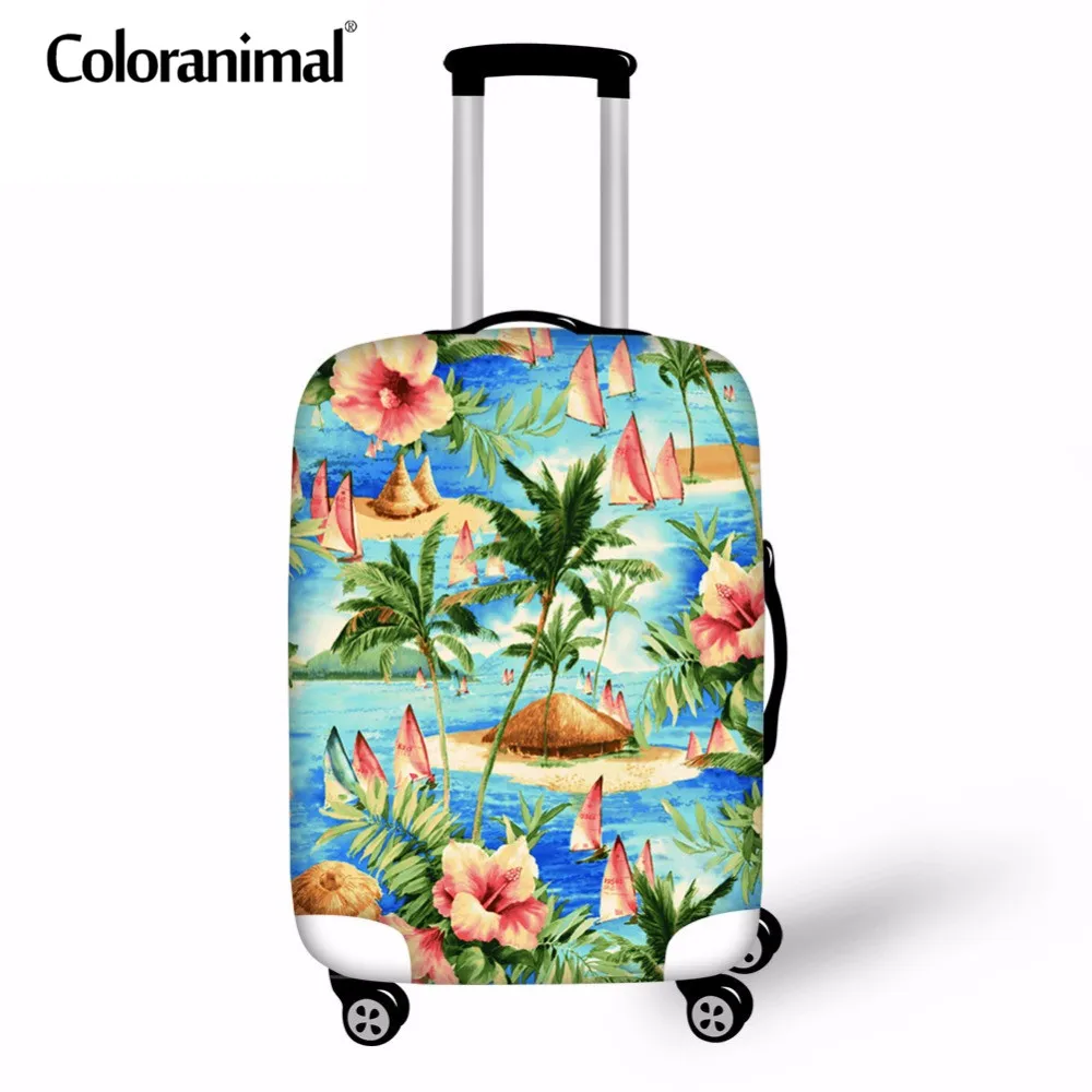 

Coloranimal Luggage Cover Suitcase Protect Case Cover 3D Tropical Plant Print Women Travel Accessories Zipper 18-30Inch Dust Bag