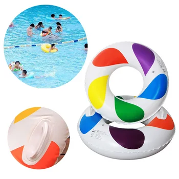 

70CM New Adult Children's Summer Inflatable Colorful Swim circle Swimming Pool Boardwalk Swimming float Protection Ring