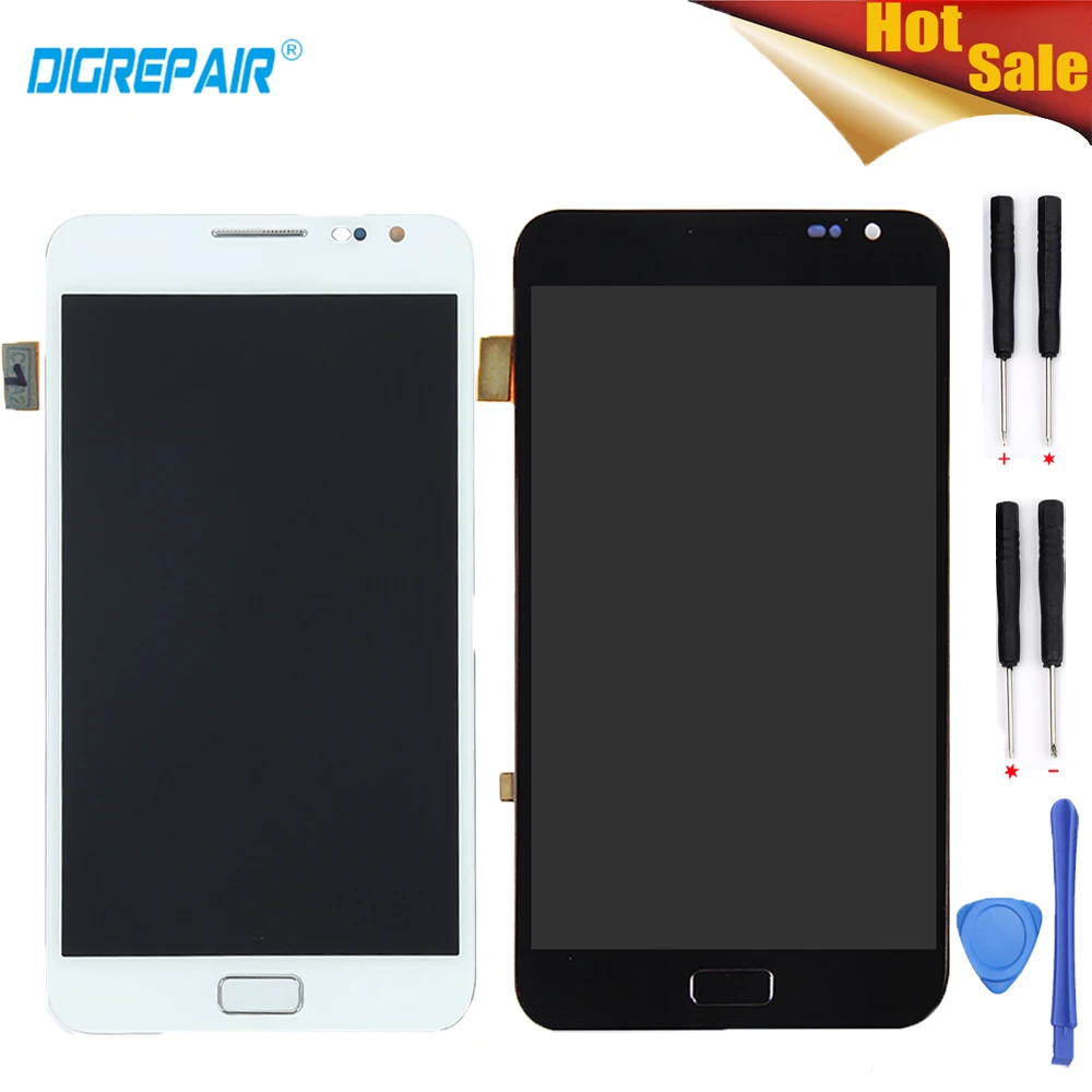 

Black/White For Samsung Galaxy Note N7000 i9220 Smartphone LCD Display Digitizer Monitor Touch Screen Assembly Parts+Frame+Tools