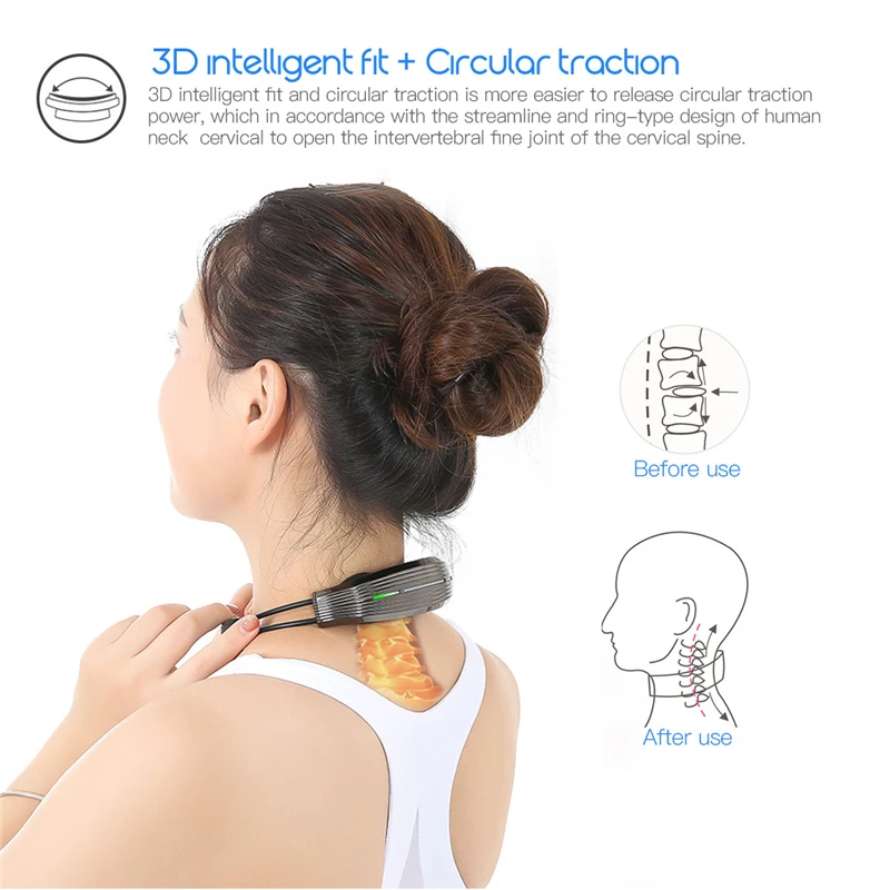 Электрический Импульсный шейный массажер для шеи, облегчение боли, акупунктурный массаж, магнитная терапия, облегчение боли, инструмент+ 2 шт электрод, листы