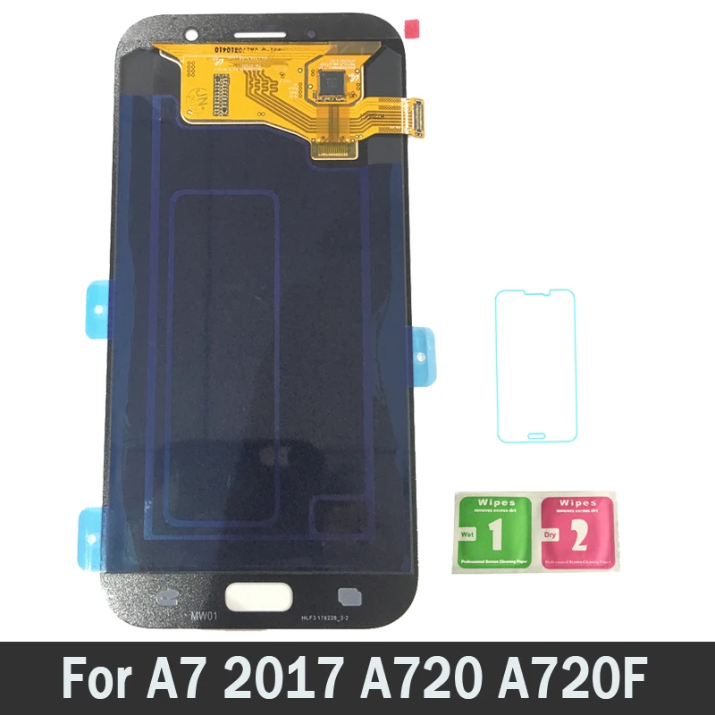 

High Quality AMOLED LCDs For Samsung Galaxy A7 2017 A720 A720F A720M LCD Screen Display Touch Digitizer Assembly Parts
