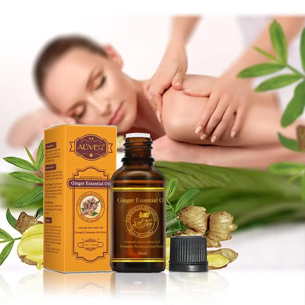 

Ginger Essential Oil Body Massage Dampness Therapy Relieve Pain Lymphatic Detoxification Body Massage Oil
