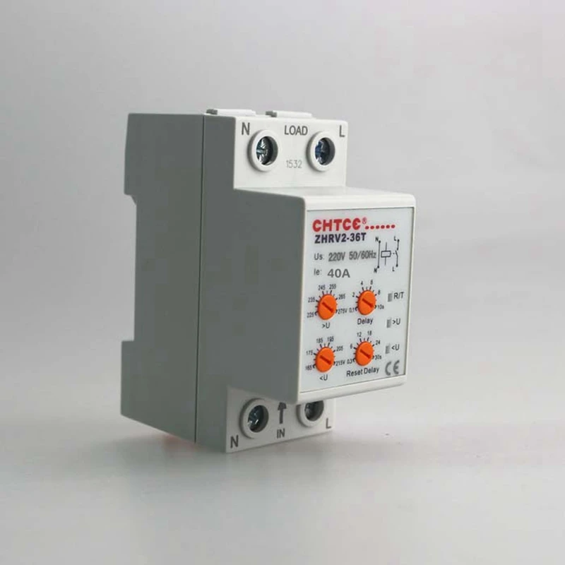 40A AC 220V 50/60Hz Din Rail бытовой самосброс над и под Напряжение напряжения тока автомат защити цепи ZPV36-T