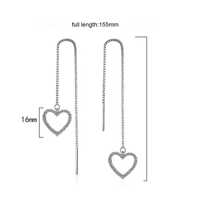 heart cubic zirconia earrings  jewelry (2)