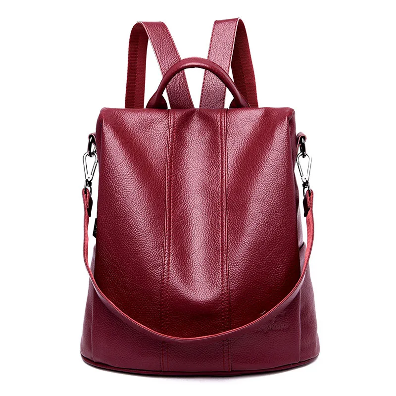

2019 New Women Leather Backpacks High Quality Sac A Dos Ladies Bagpack Luxury Designer Women Backpack Female Shoulder Bag