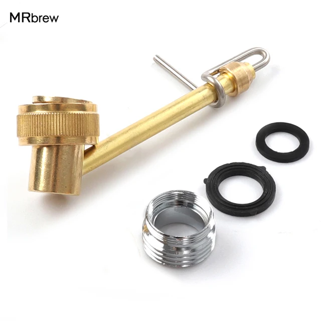 New Brass Carboy & Bottle Washer Faucet Adapter, Home Brew Water Jet