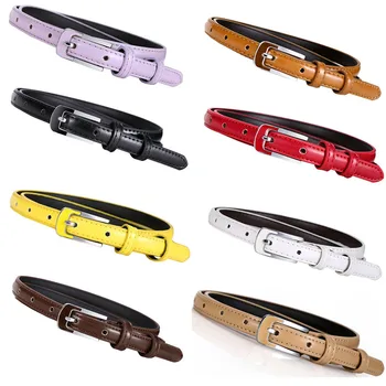

36PCS/LOT SINGYOU Women Belt Candy Color Thin PU Leather Belt Fashion Casual Waist Strap for Women Dresses Accessories