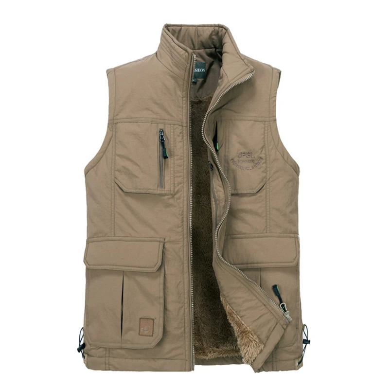 High quality Autumn Winter Coats Leisure Vests Mens Thick Vests Man