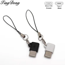 TingDong USB 3,1 type C Мужской к Micro USB Женский адаптер типа OTG-C Конвертер Разъем USB-C черный и белый для Xiaomi 8