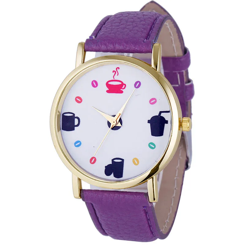 

Fashion Women Casual PU Leather Strap Dial Analog Quartz Wrist Watch Relojes Clock Hours Free Shipping