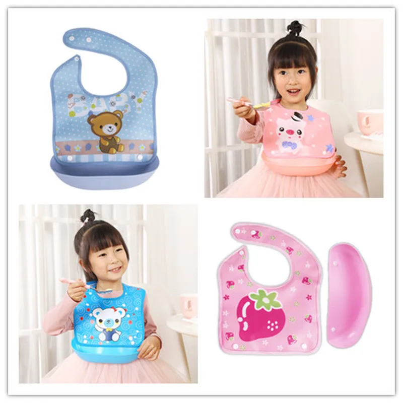 

1PC Cartoon Baby Bibs Waterproof Silicone Baby Feeding EVA Bib Boy Girl Bavoir Bib Infantil Menina Baberos Bebes Bandana Apron
